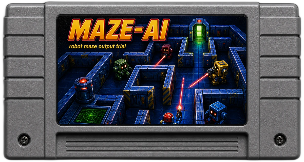 Robot-Filled Maze Shooter cartridge
